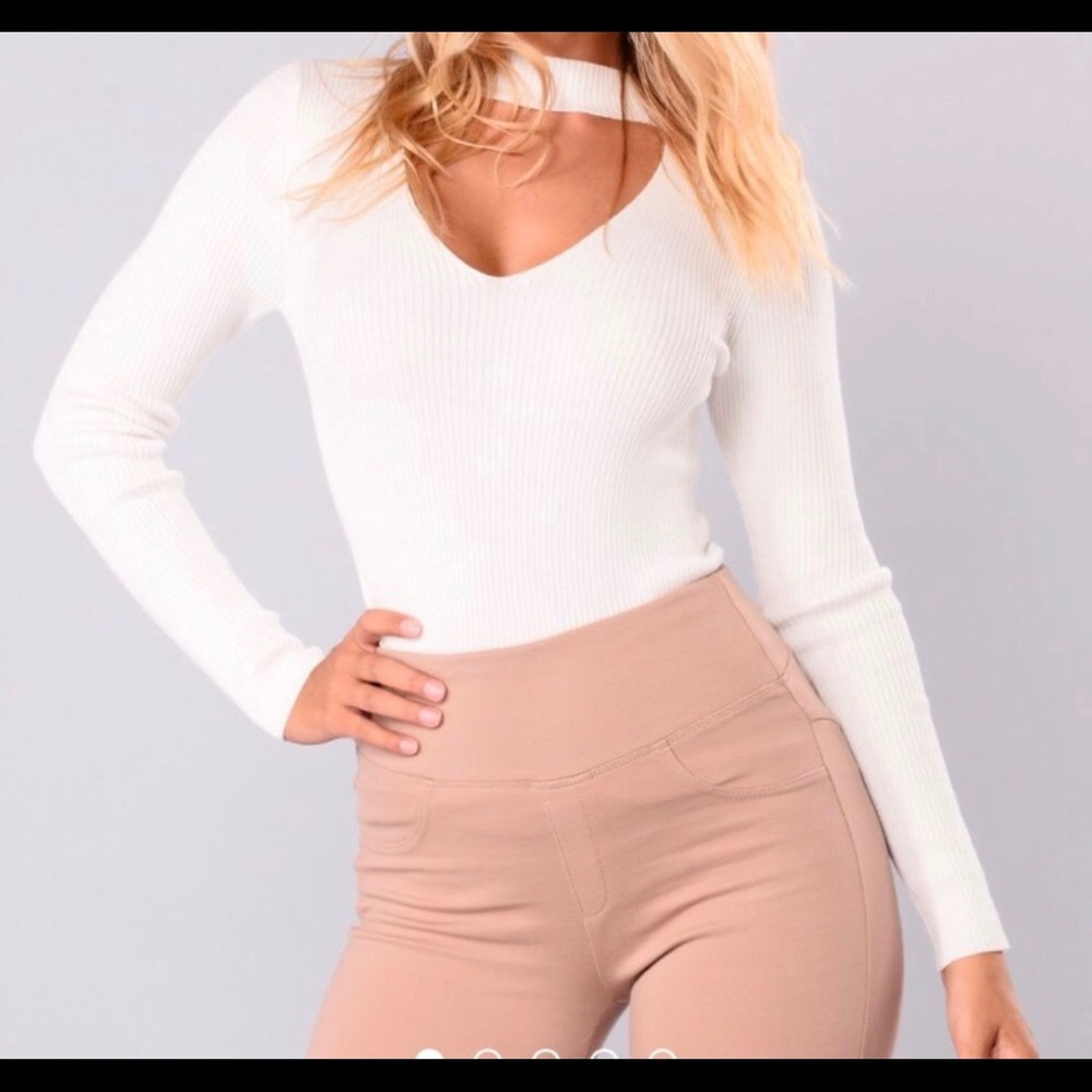 Fashion nova  “Alecia” Crocker neck sweater.